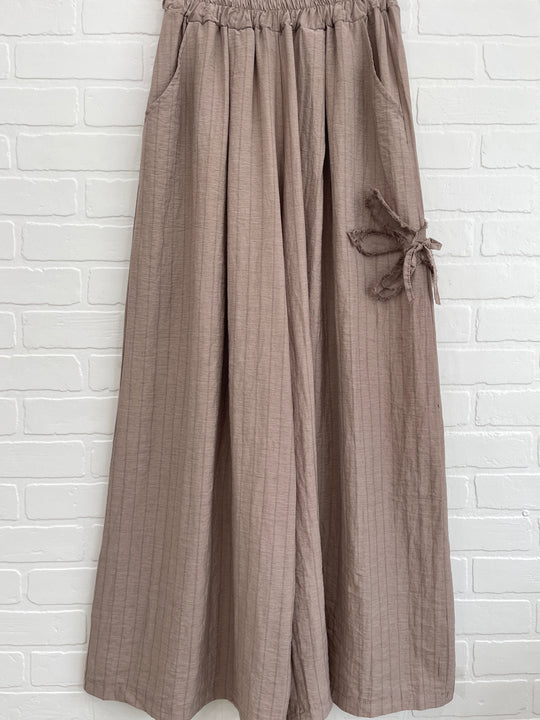 Aqua Limone Flower Detail Pants