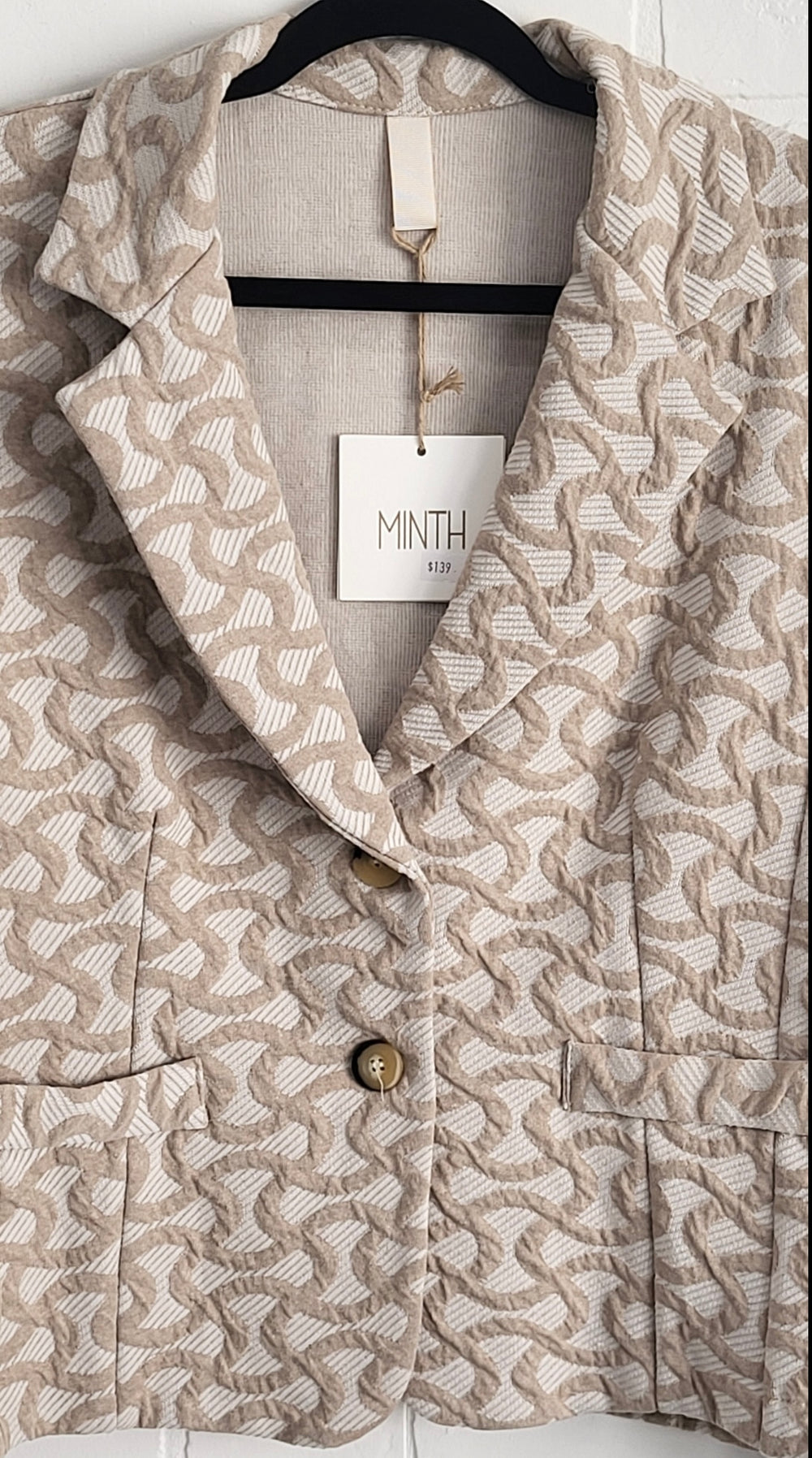 Minth Woven Pattern Blazer