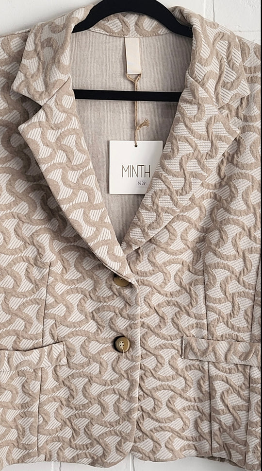 Minth Woven Pattern Blazer