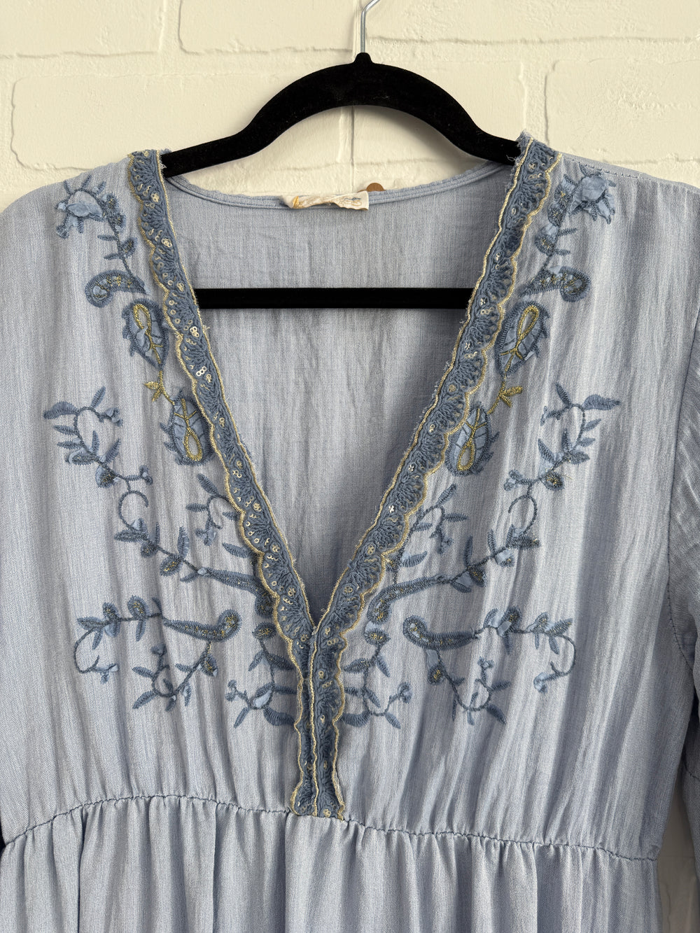Embroidered Boho Maxi Dress