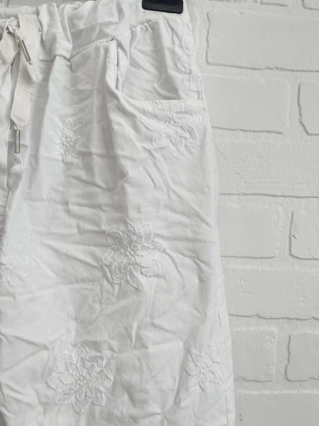 Floral Embroidered Jogger Pants