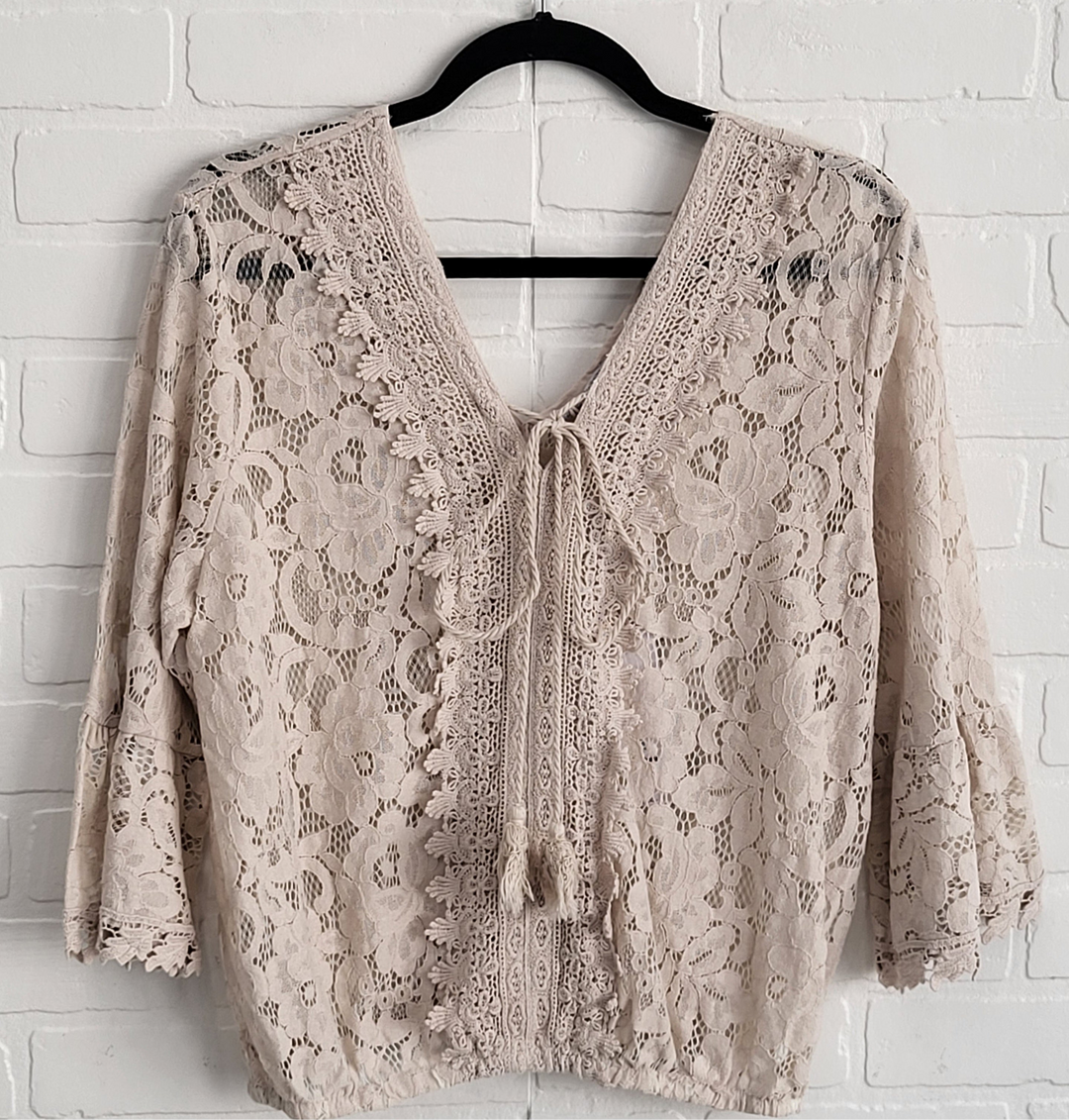 Fantasy Boho Lace V-Neck Top