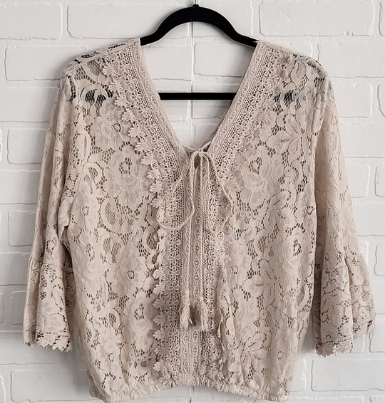 Fantasy Boho Lace V-Neck Top