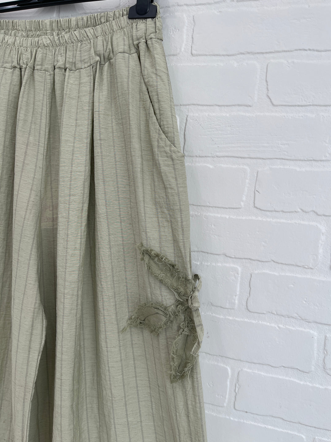 Aqua Limone Flower Detail Pants