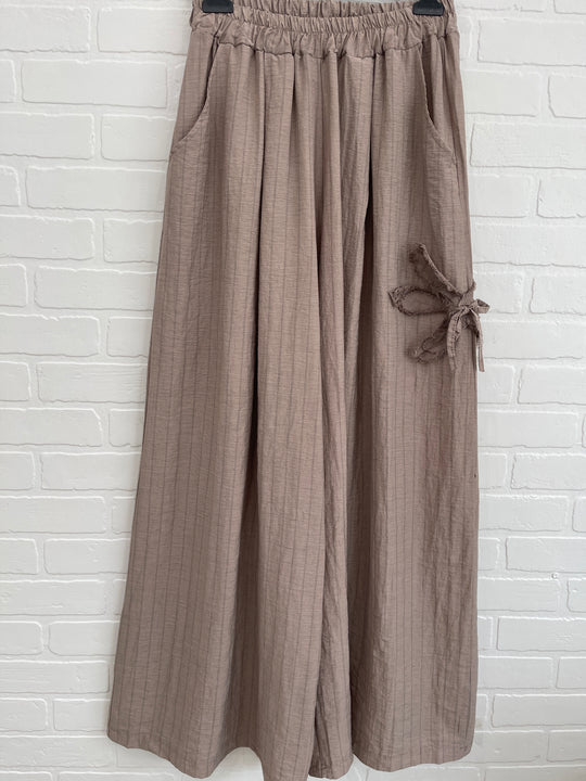 Aqua Limone Flower Detail Pants