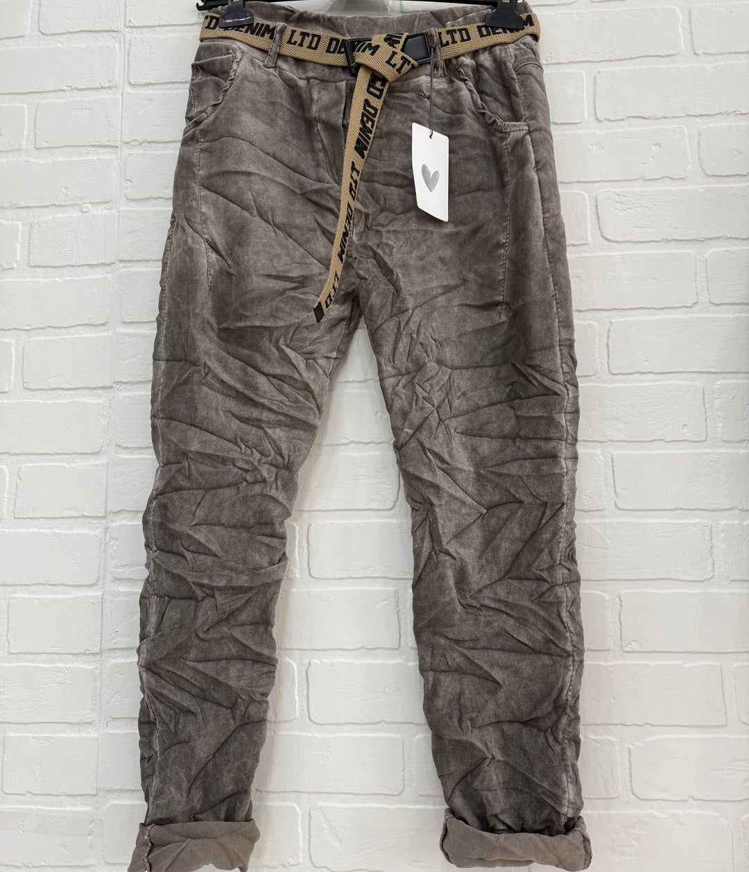 Faux Suede Jogger Pants