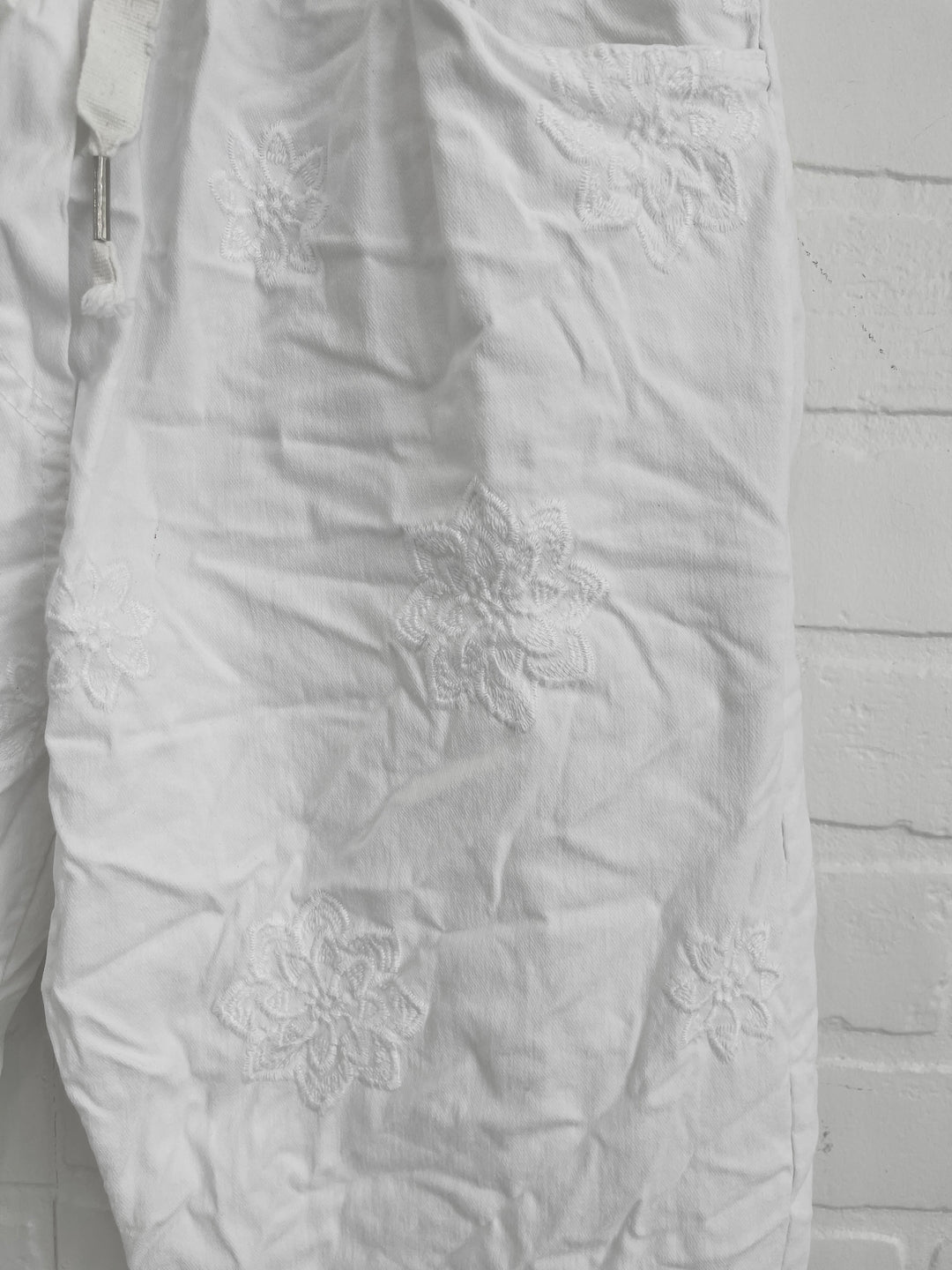 Floral Embroidered Jogger Pants