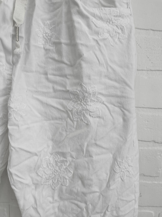 Floral Embroidered Jogger Pants