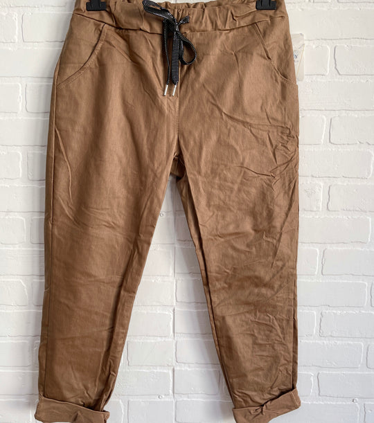 Simi faux leather joggers