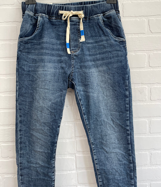 Itaimaska Distressed Jeans Raw Finish Joggers