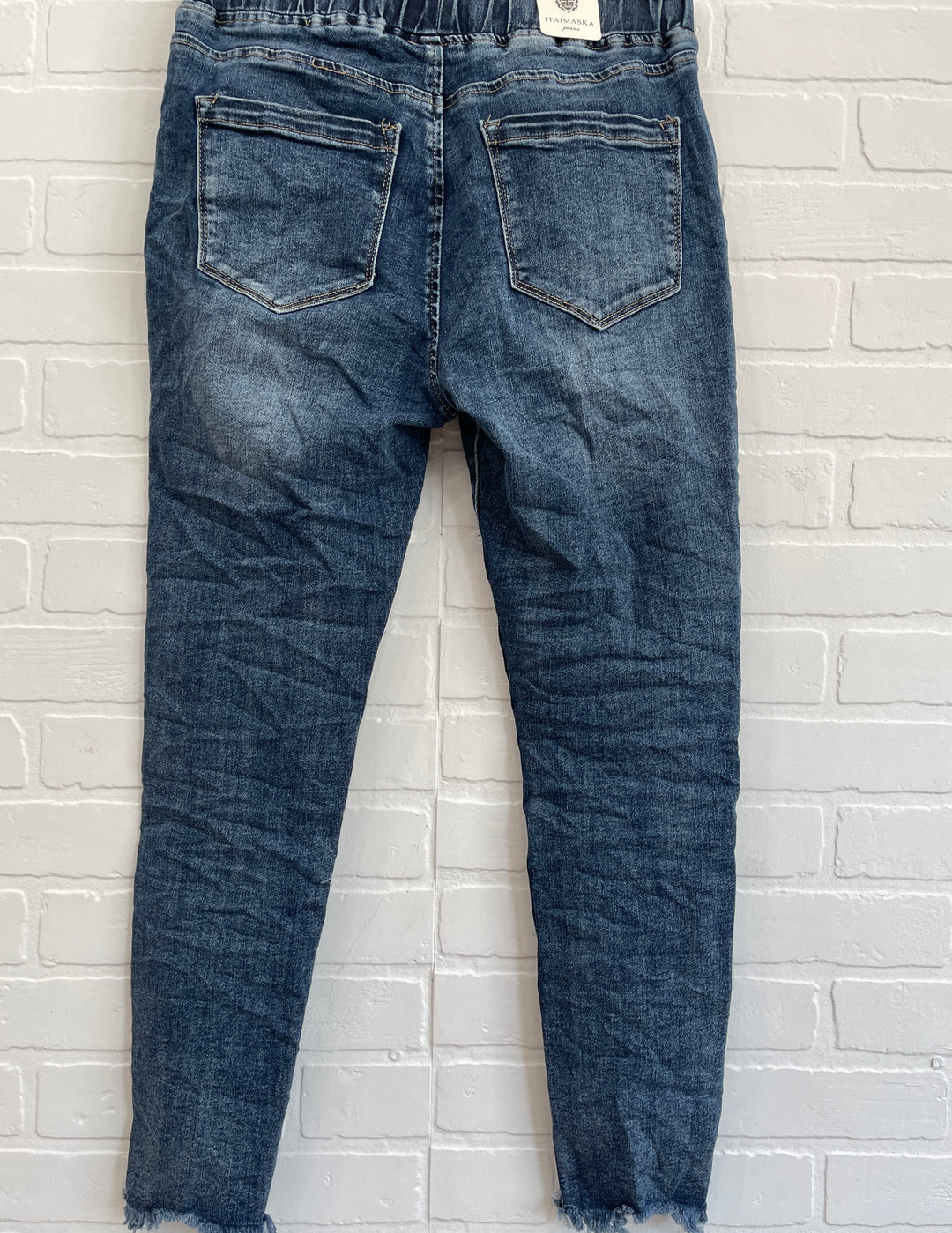 Itaimaska Distressed Jeans Raw Finish Joggers