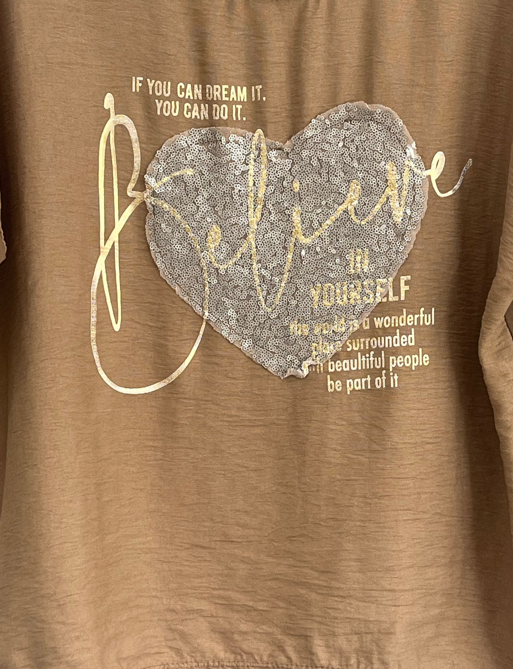 Believe In Yourself crew neck Top