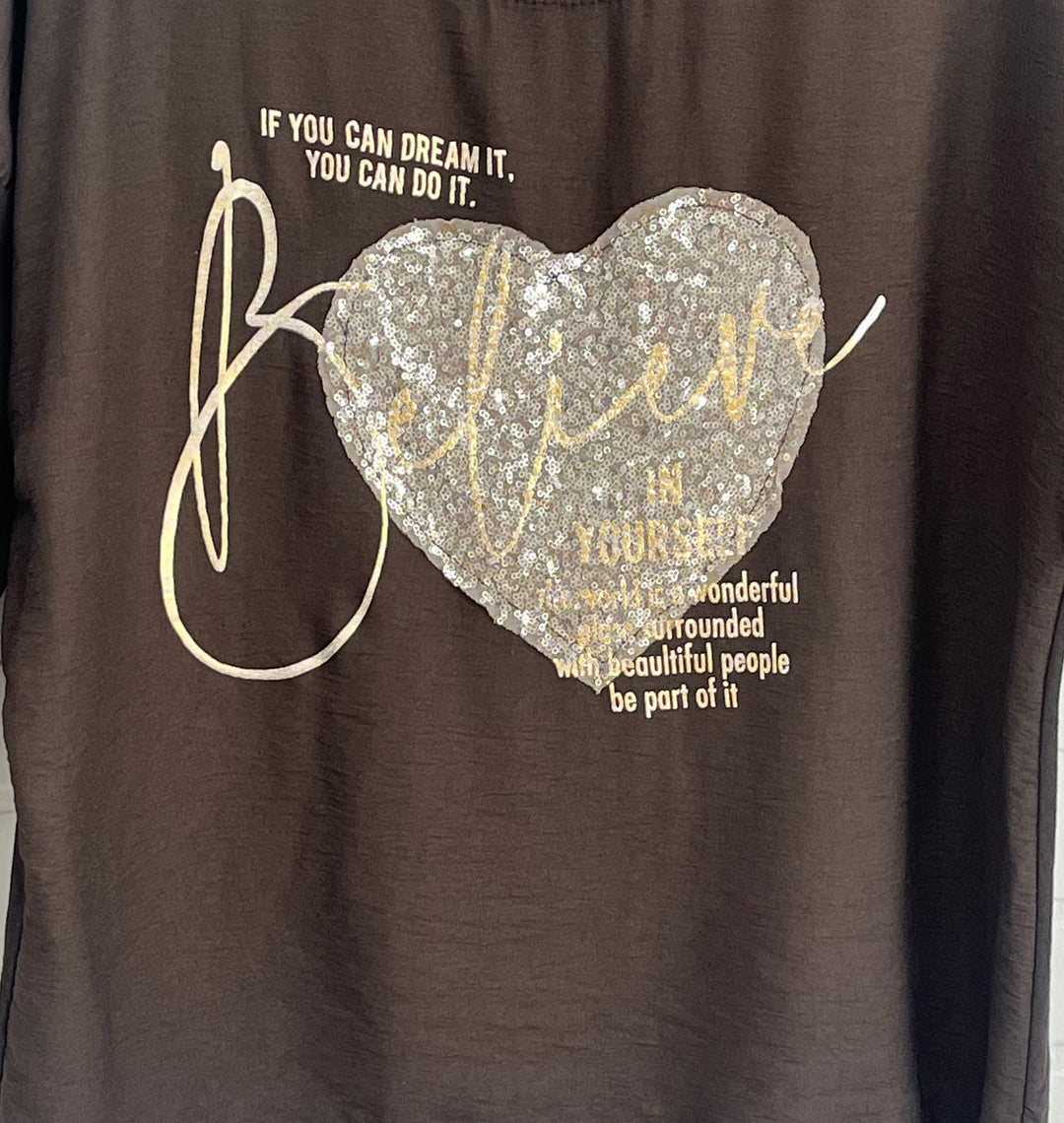 Believe In Yourself crew neck Top