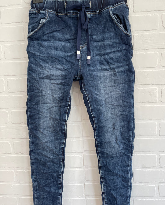 Pantalon de jogging en jean finition brute Itamaska