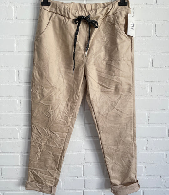 Simi faux leather joggers