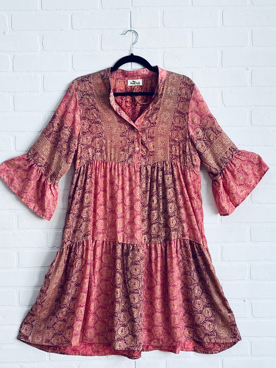 Misty Silk Bohemian Dress
