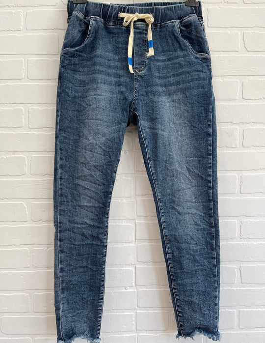 Itaimaska Distressed Jeans Raw Finish Joggers