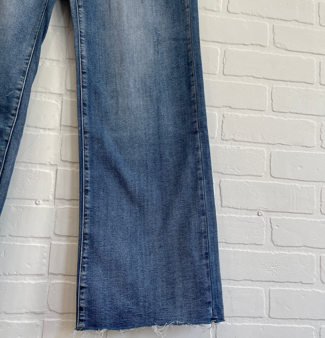 Itaimaska Mini Wide Raw Edge Jeans