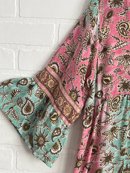 Misty Silk Bohemian Dress