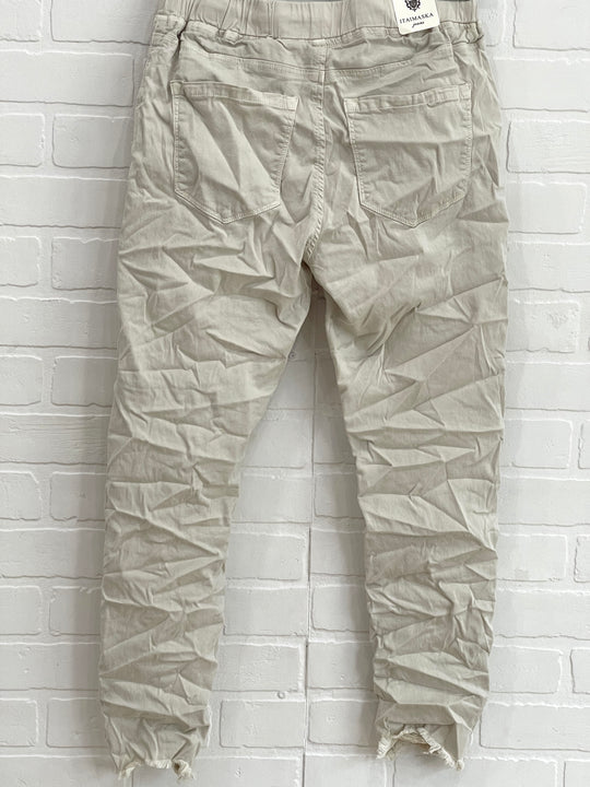 Itaimaska Raw Hem Joggers