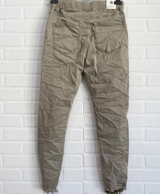 Itaimaska Raw Hem Joggers