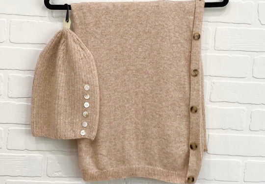 Baby Pink Scarf And Hat