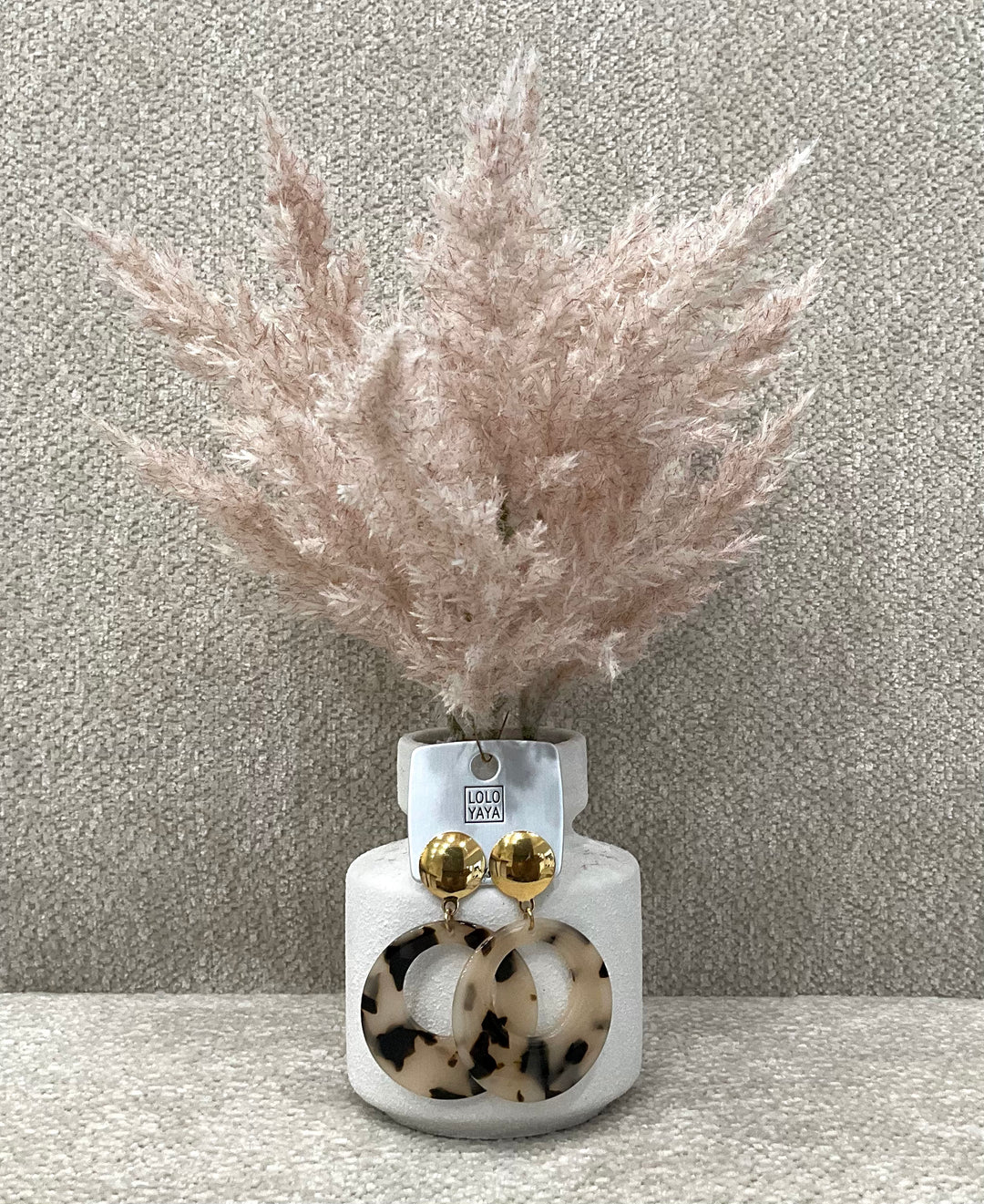 Leopard hoop earrings