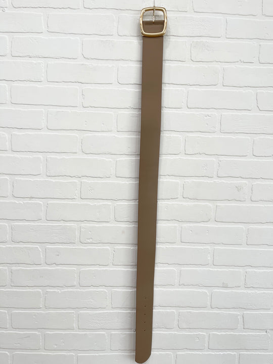 Gold buckle belt