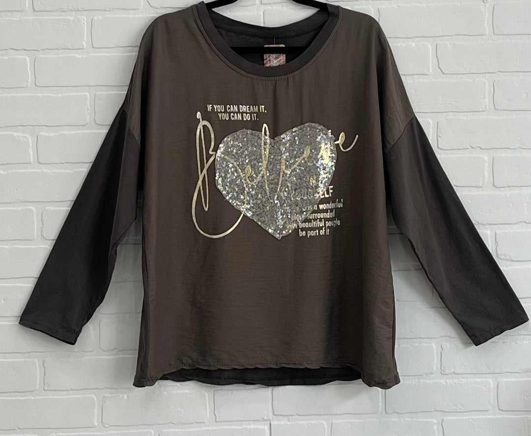 Believe In Yourself crew neck Top