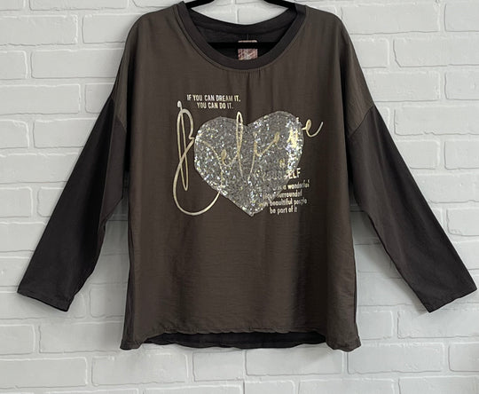 Believe In Yourself crew neck Top