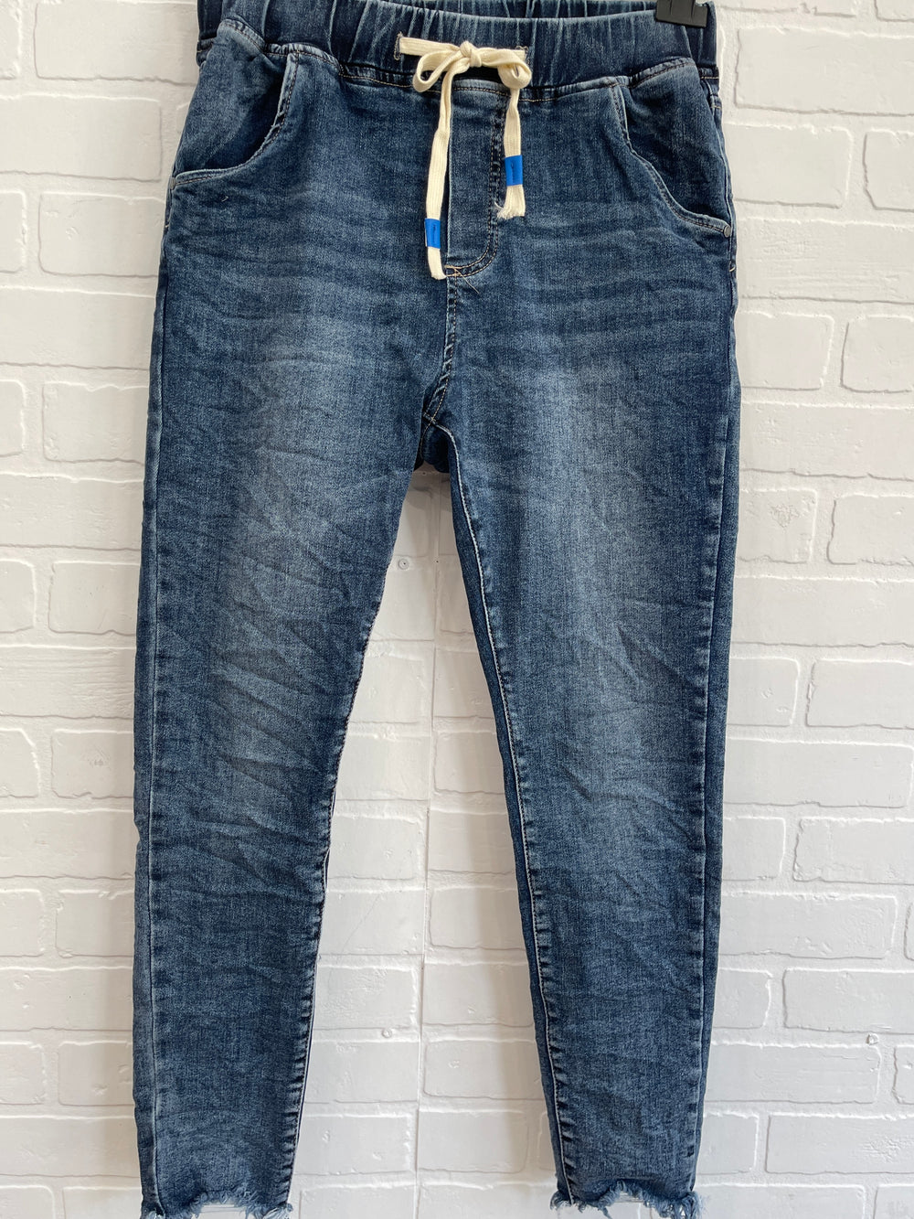 Itaimaska Distressed Jeans Raw Finish Joggers
