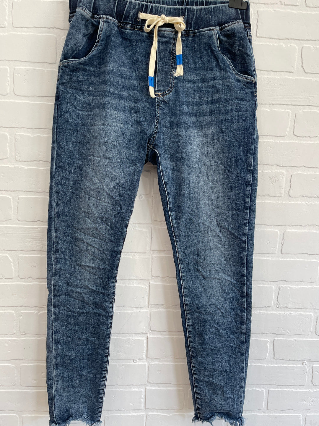 Itaimaska Distressed Jeans Raw Finish Joggers