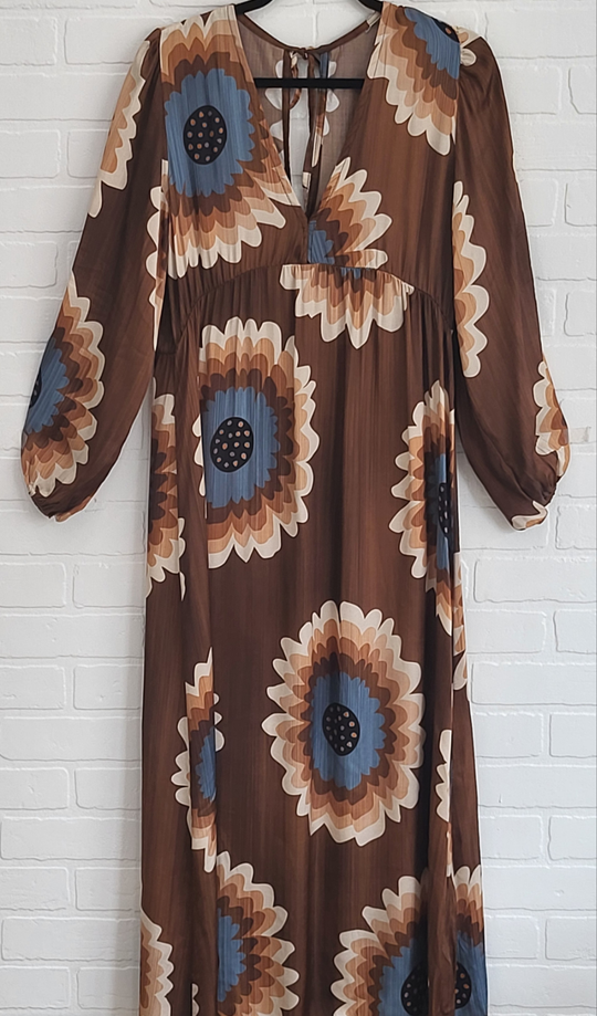 Angelina floral satin dress