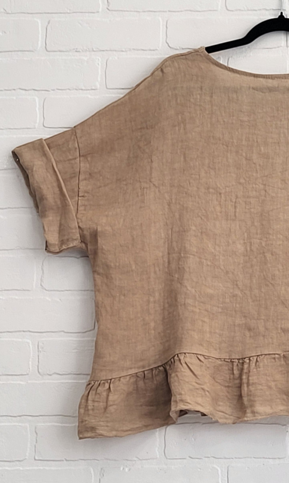 Ruffle Linen Top