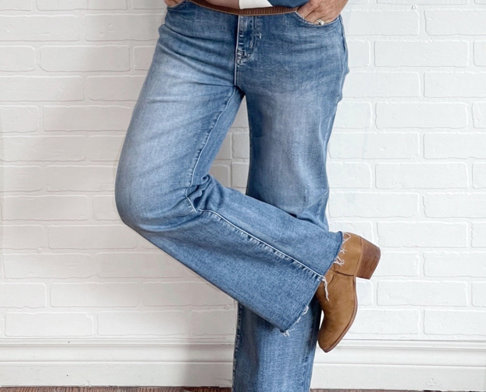 Itamaska Mini jean large effiloché