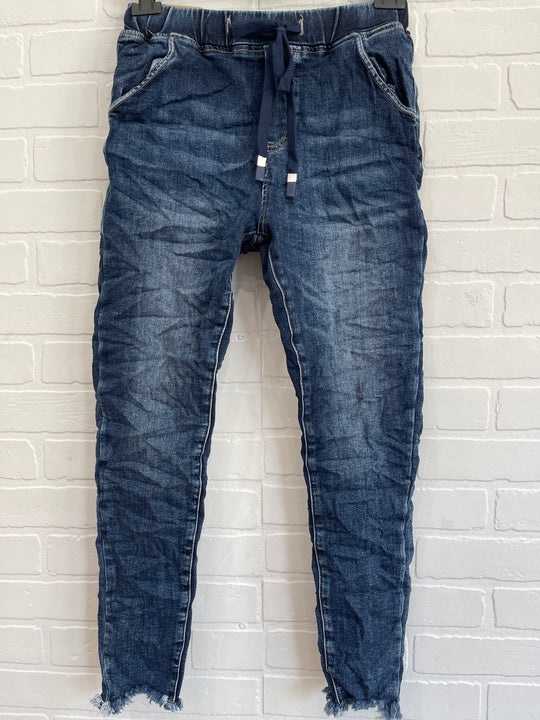 Pantalon de jogging en jean finition brute Itamaska