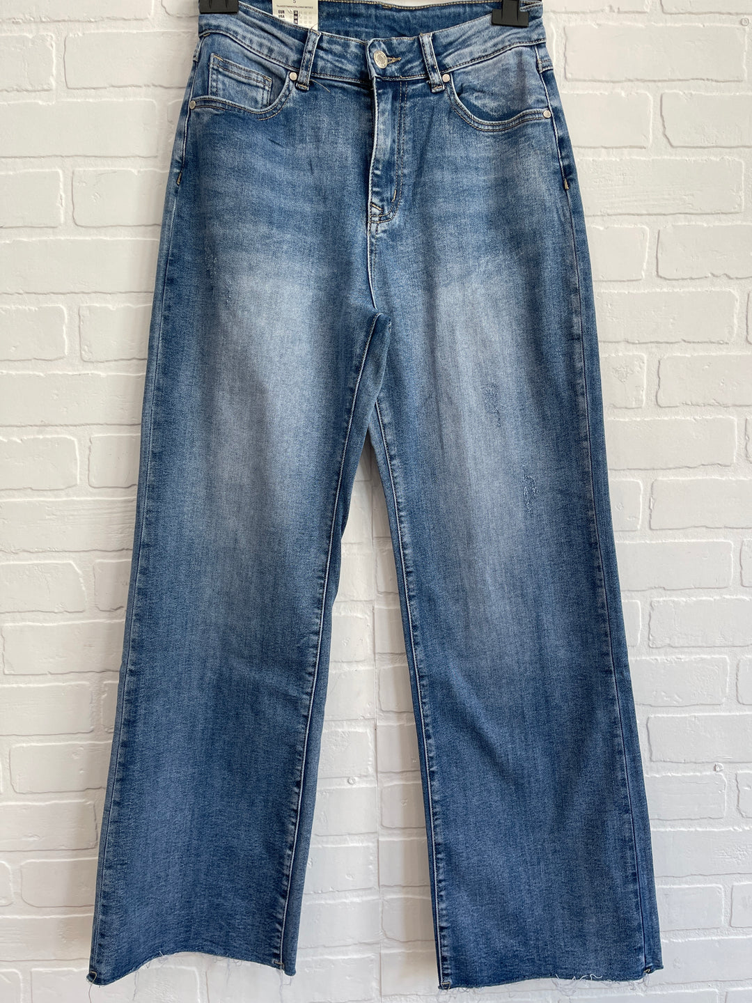 Itaimaska Mini Wide Raw Edge Jeans