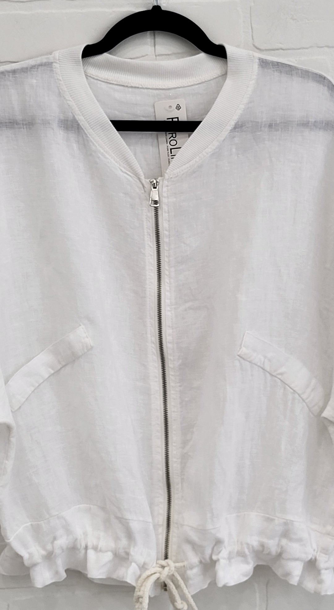 Linen Zip Up Jacket