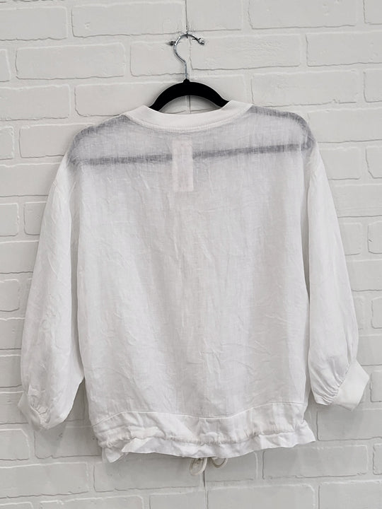Linen Zip Up Jacket