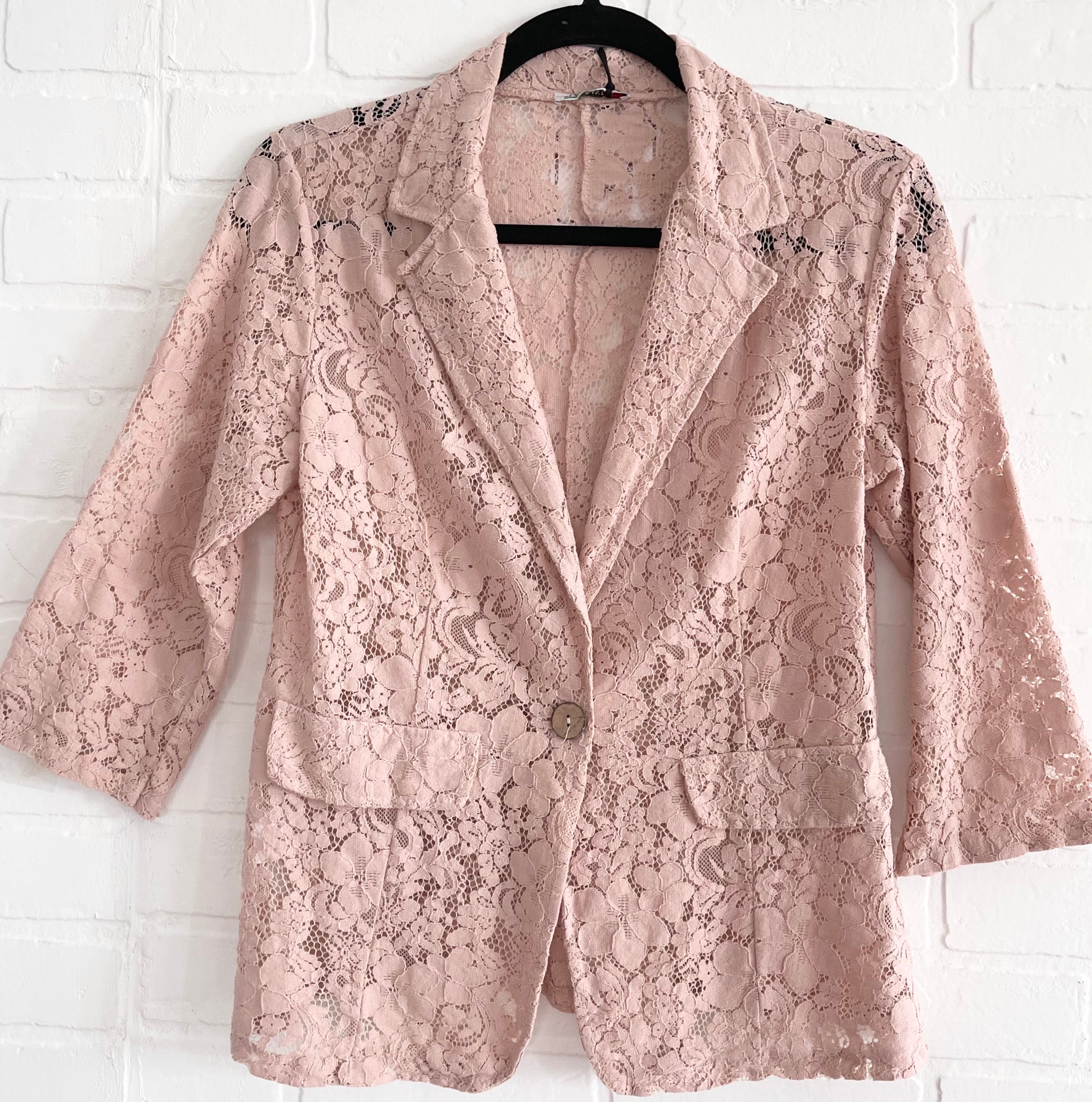 Lace blazer clearance jacket