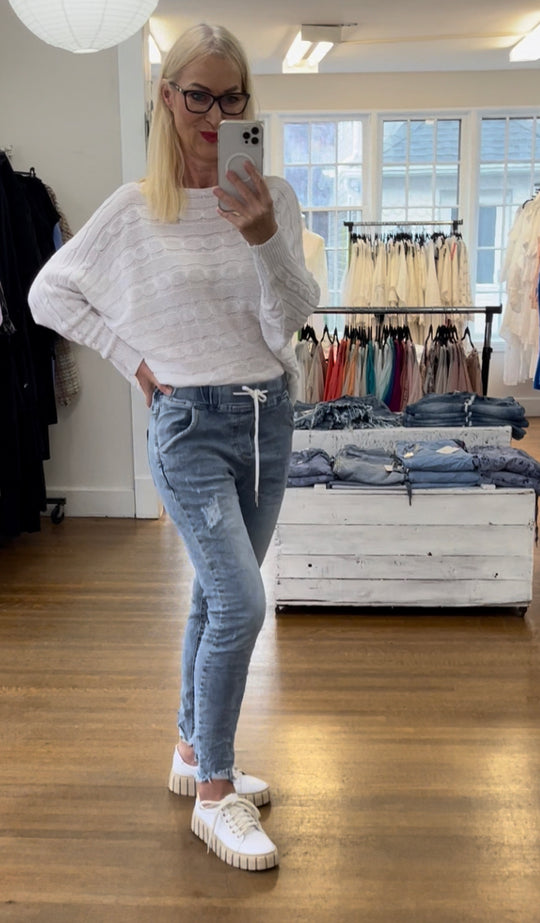 Itaimaska Distressed Jean Joggers