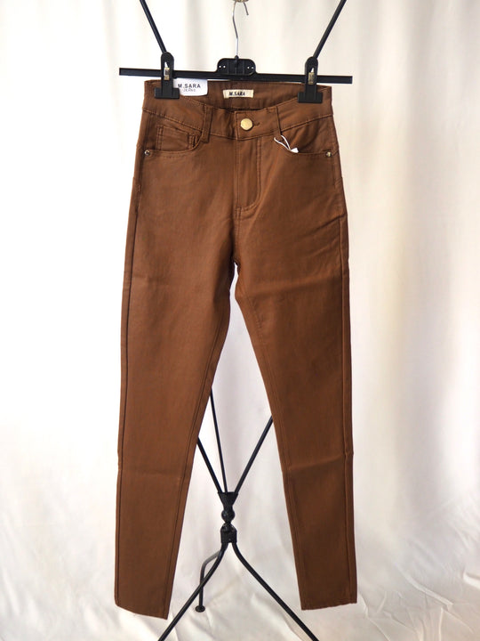 Brown waxed Jeans