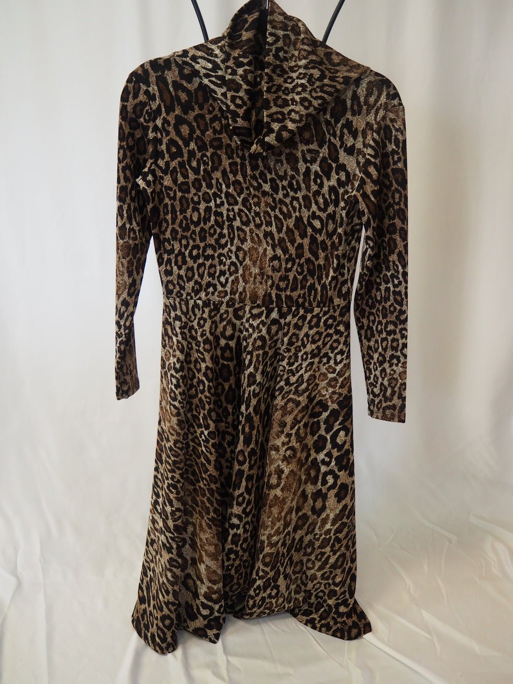 Turtleneck Leopard Dress