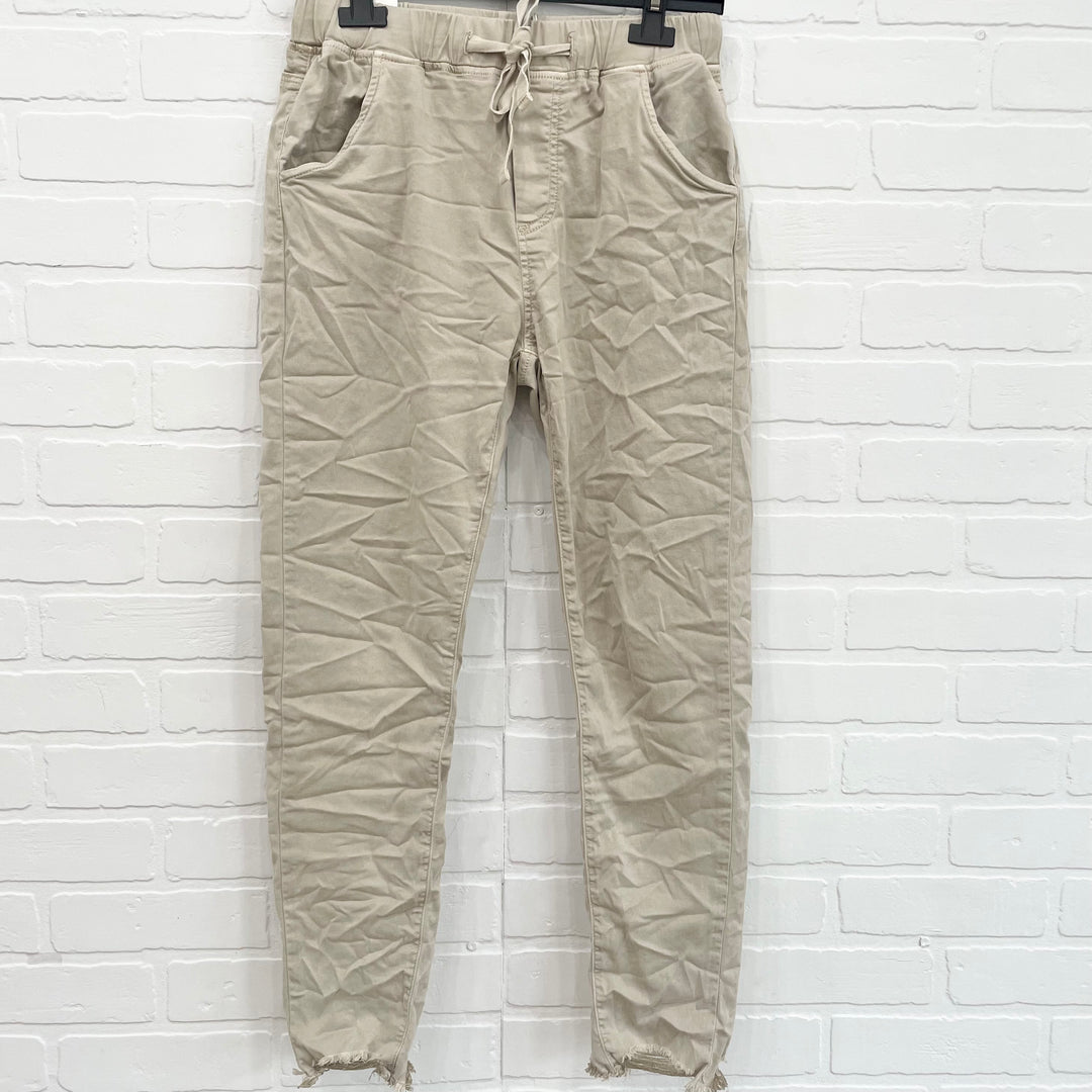 Itaimaska Raw Hem Joggers