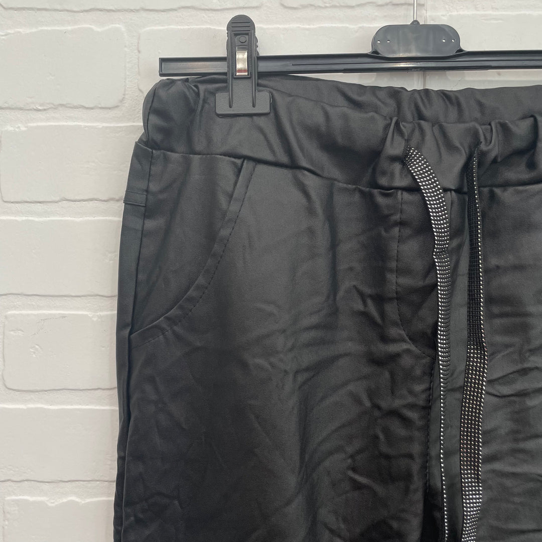 Simi faux leather joggers