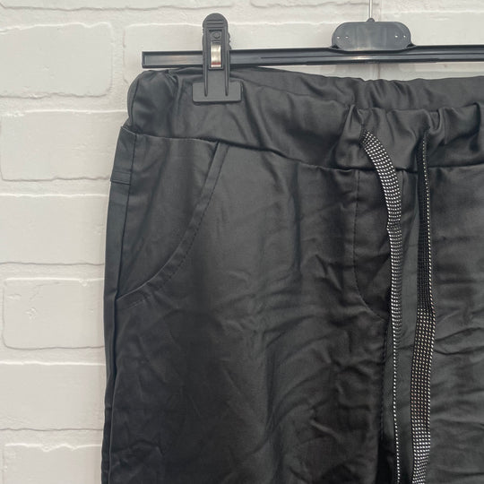 Simi faux leather joggers