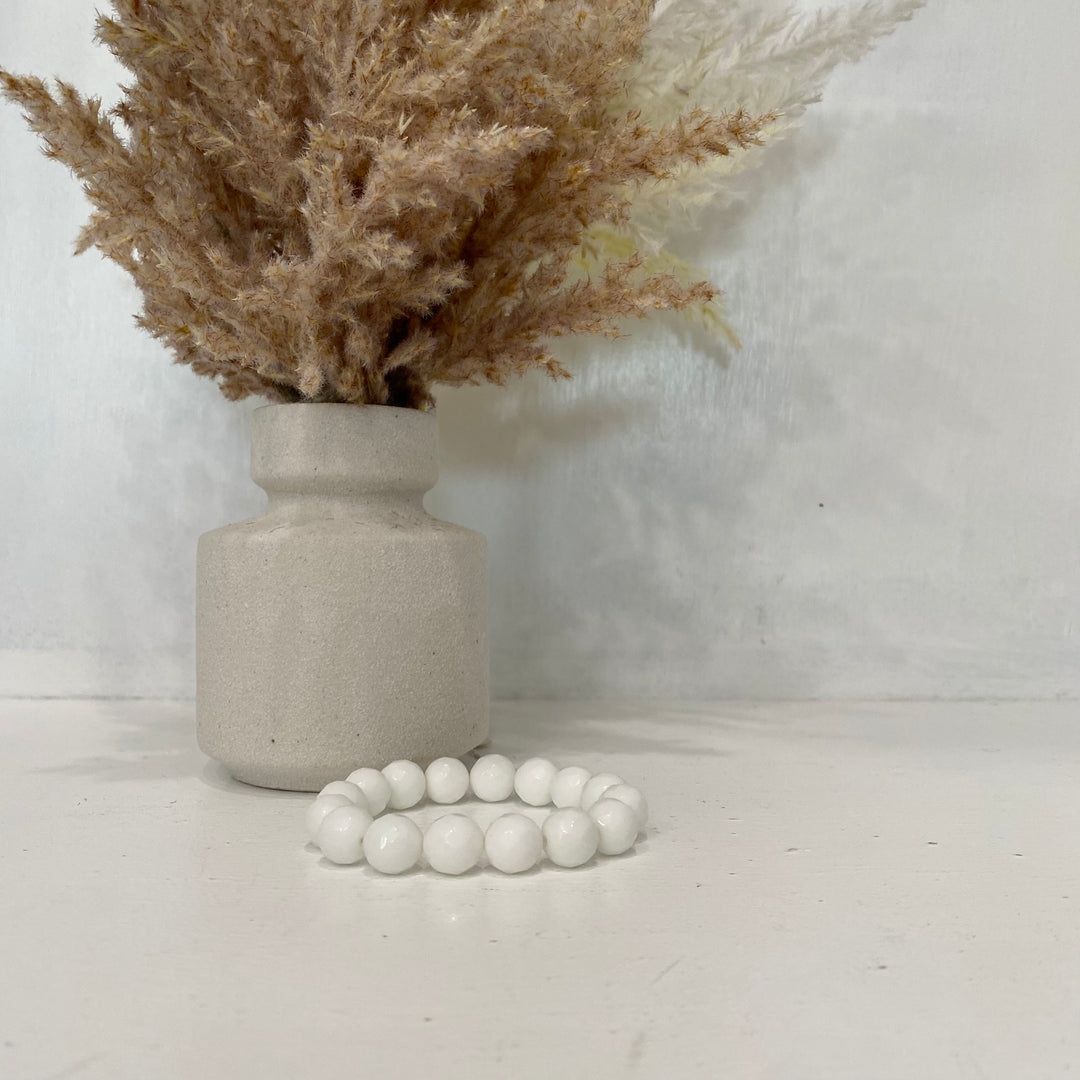 White Porcelain Circle Bracelet