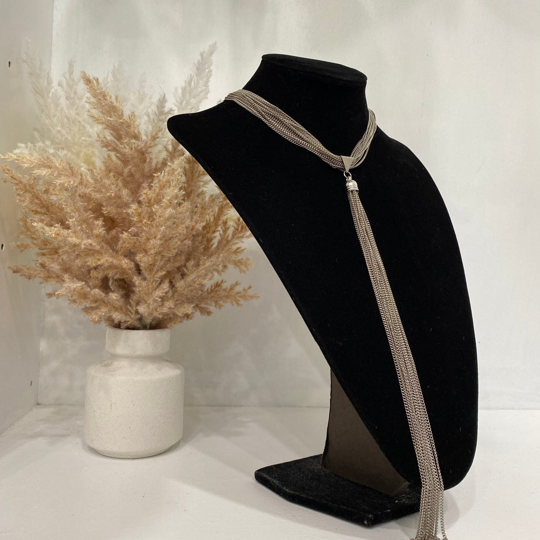 Collier en argent multicouche