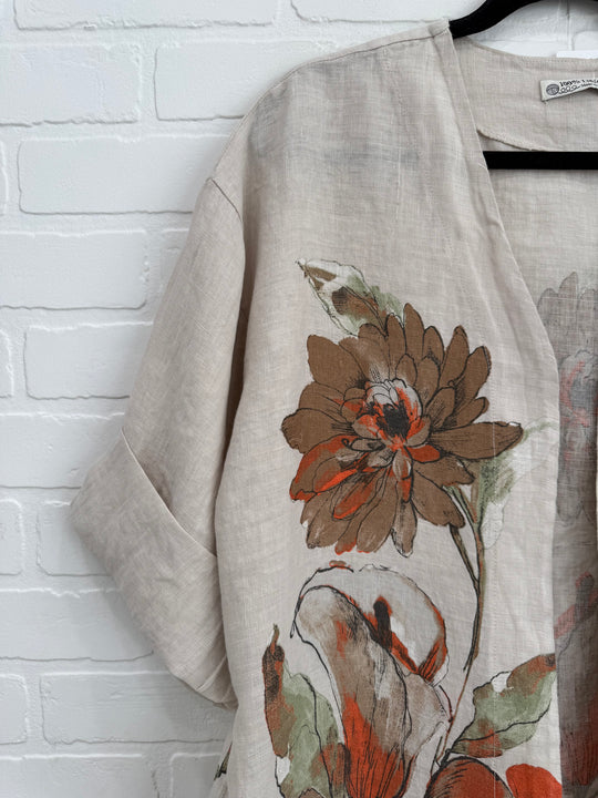 Floral Linen Kimono