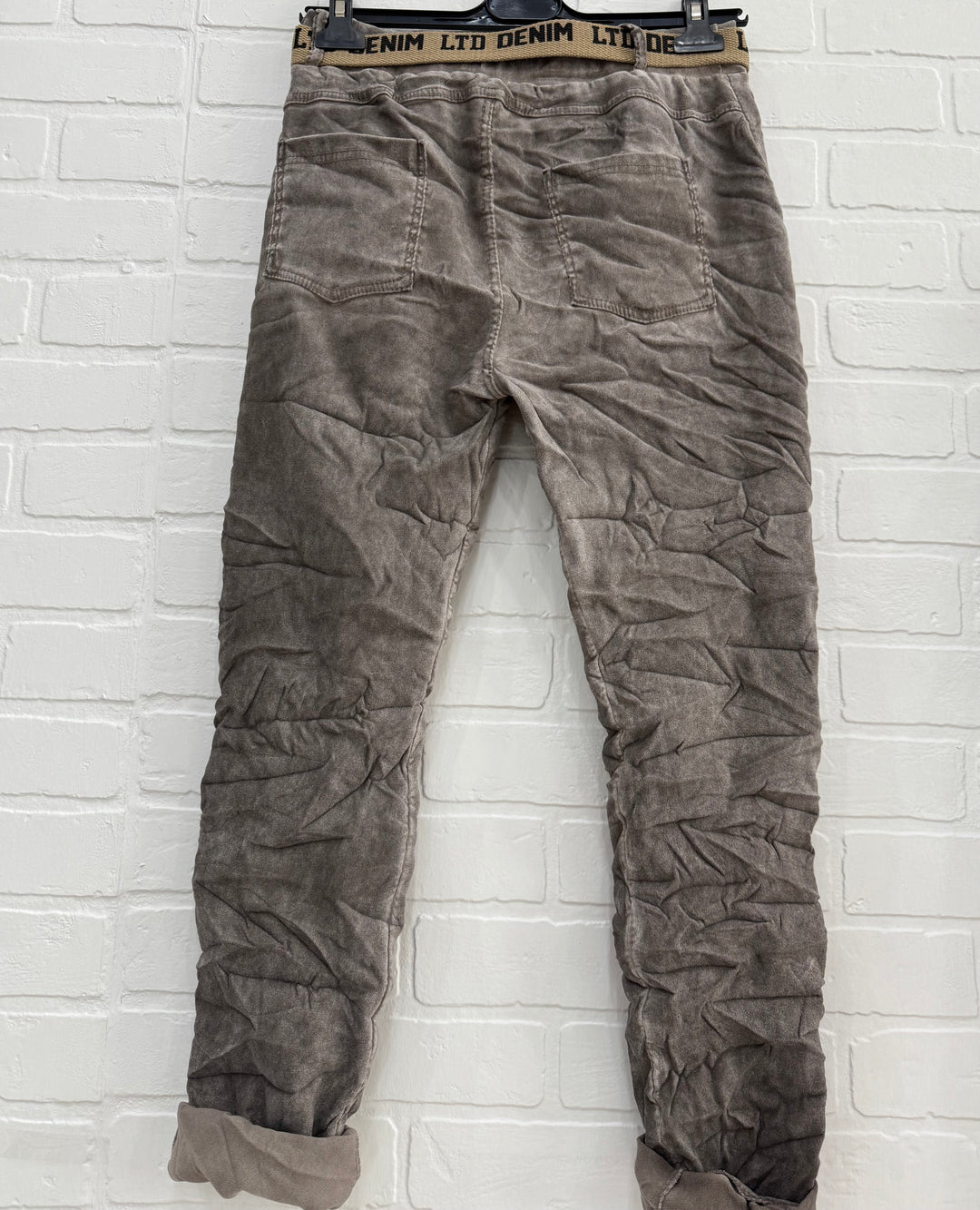 Faux Suede Jogger Pants